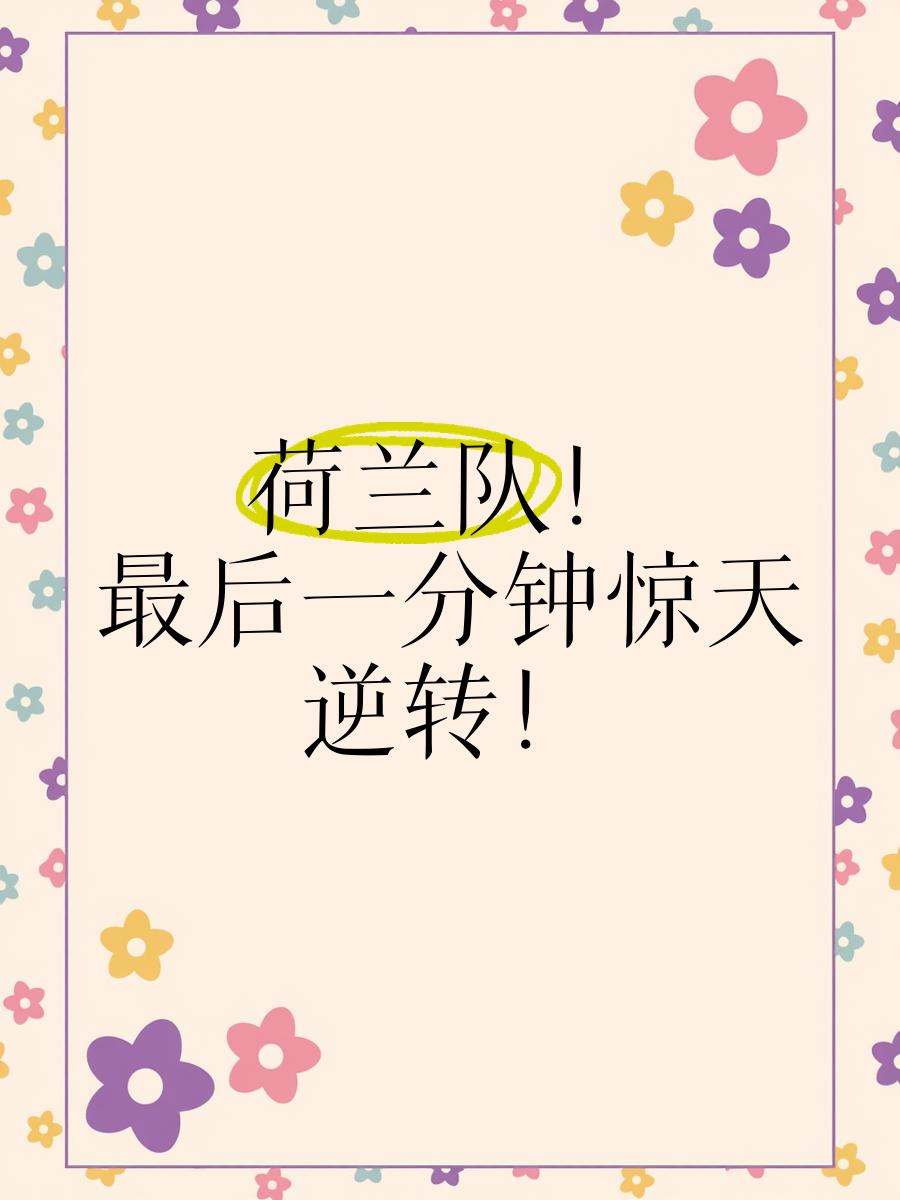 关于荷兰风车队坚韧不拔，实现逆转胜利的信息